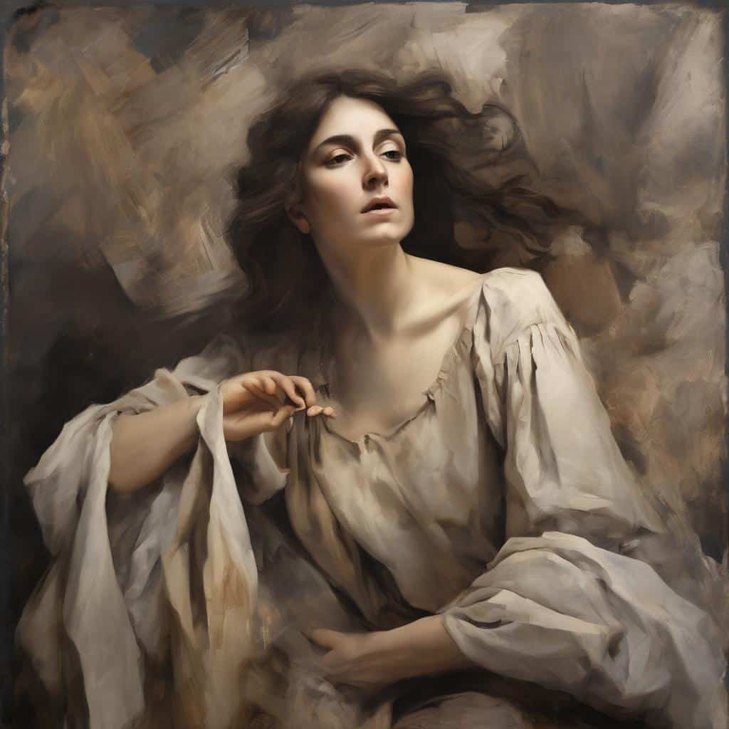 Αγγελικό πορτραίτο γυναίκας, έργο καλλιτεχνών που άλλαξαν την τέχνη, ζωγραφική αριστούργημα.