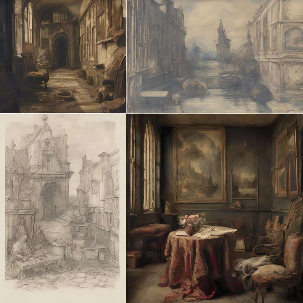 Φωτογραφίες έργων τέχνης που άλλαξαν την ιστορία της τέχνης, με χρήση παραδοσιακών και μοντέρνων ζωγραφικών τεχνικών.