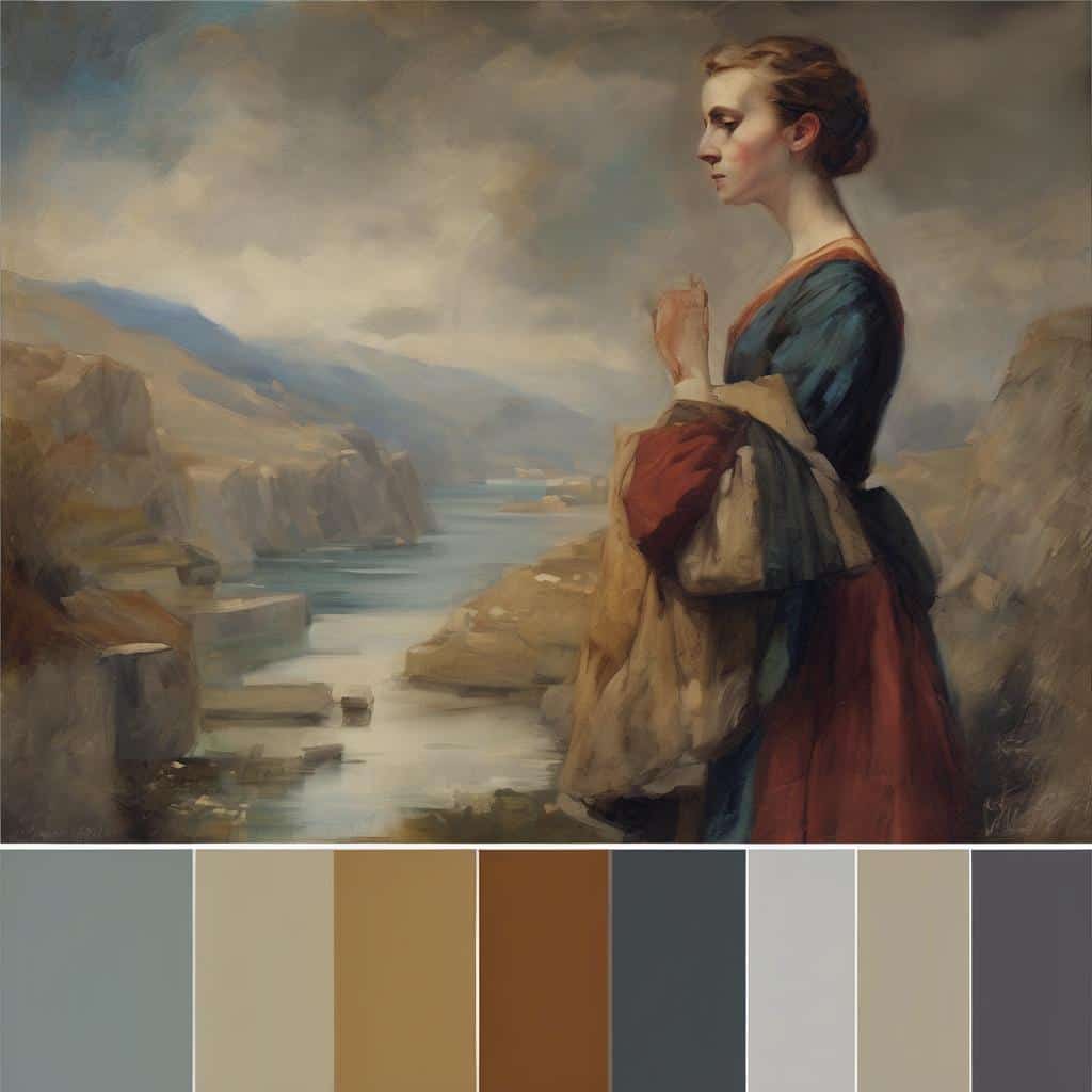 Πορτρέτο γυναίκας σε τοπίο, έργο καλλιτέχνη, τέχνη και διασημότητες, καλλιτεχνικές δημιουργίες, ιστορική τέχνη, διάσημα έργα ζωγραφικής.